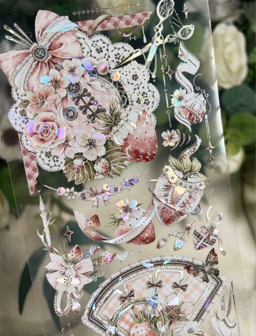 ⭐️SALE⭐️梧桐鹿文创《苺色心事》海外マスキングテープ　マステ 【1909】