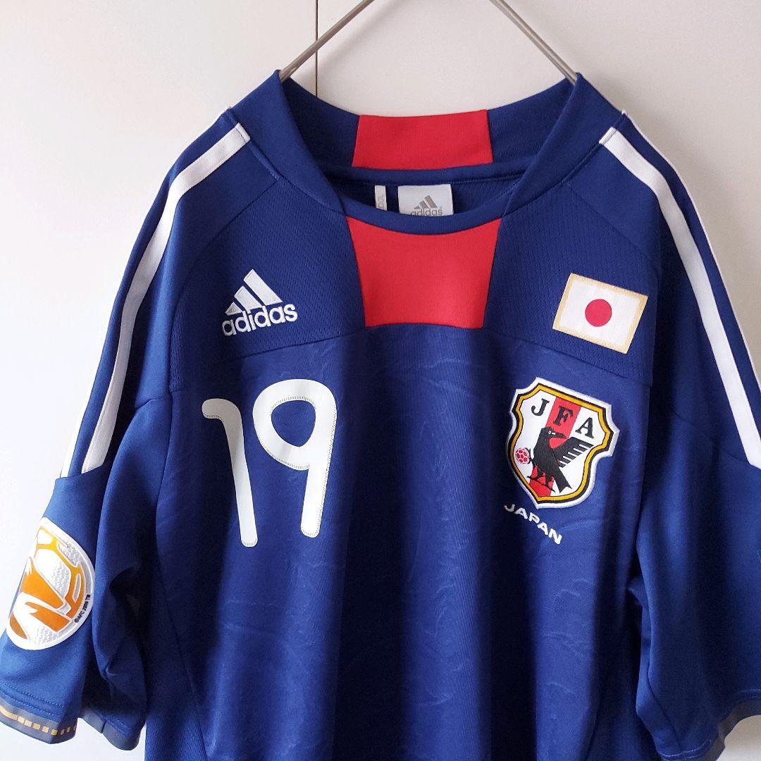 超希少2011アジアカップ日本代表李忠成選手公式ユニフォーム L 青オフィシャル