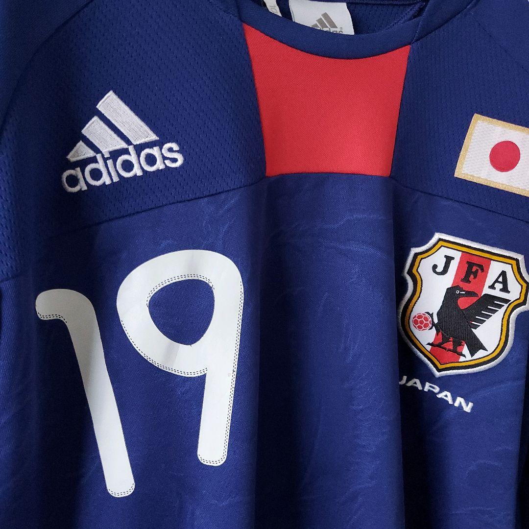 超希少2011アジアカップ日本代表李忠成選手公式ユニフォーム L 青オフィシャル