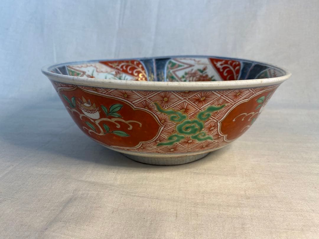 伊万里　古伊万里　大聖寺伊万里　鉢　色絵　獅子の図　花の図　太明