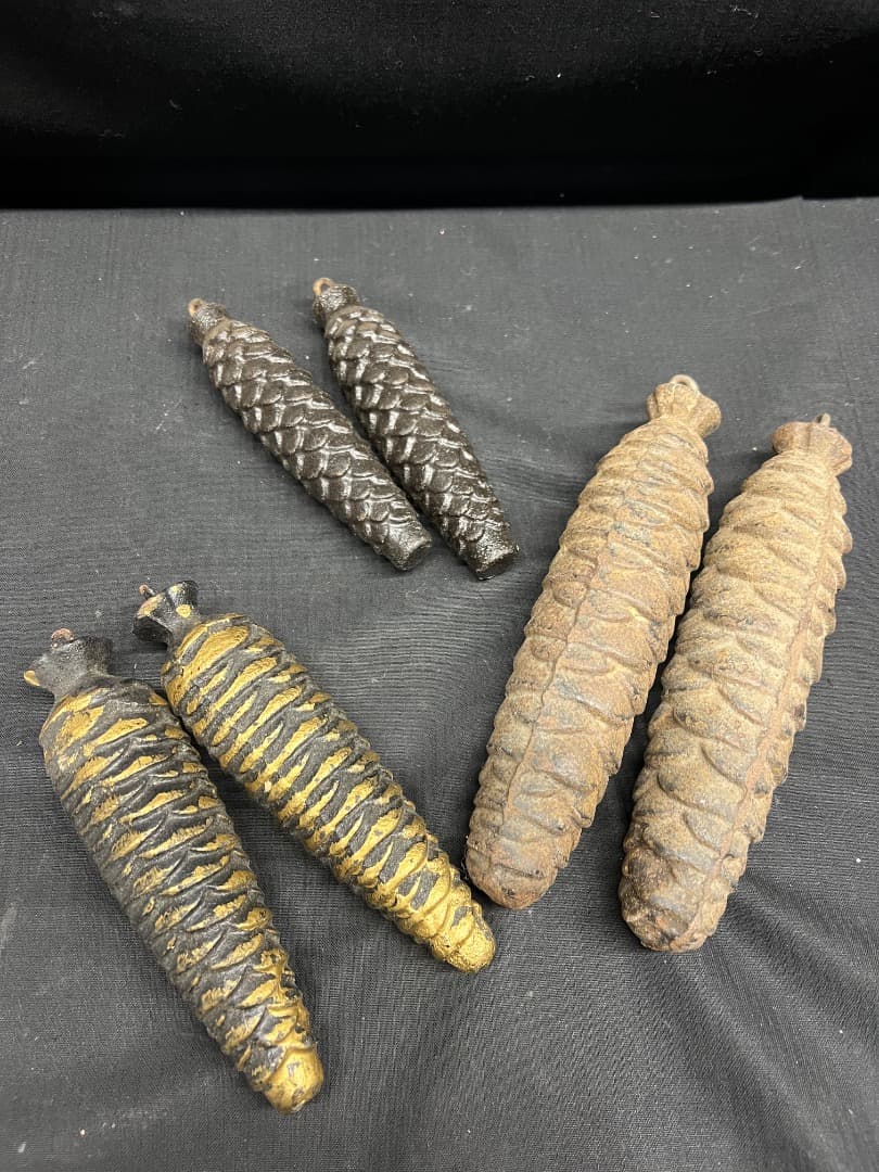 〇Fa左1047 昭和レトロ 古い鳩時計のおもり 3種まとめ