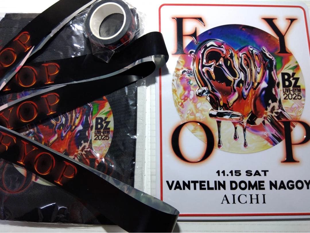 B'z LIVE-GYM 2025FYOP名古屋公演メモリアルプレート&テープ他