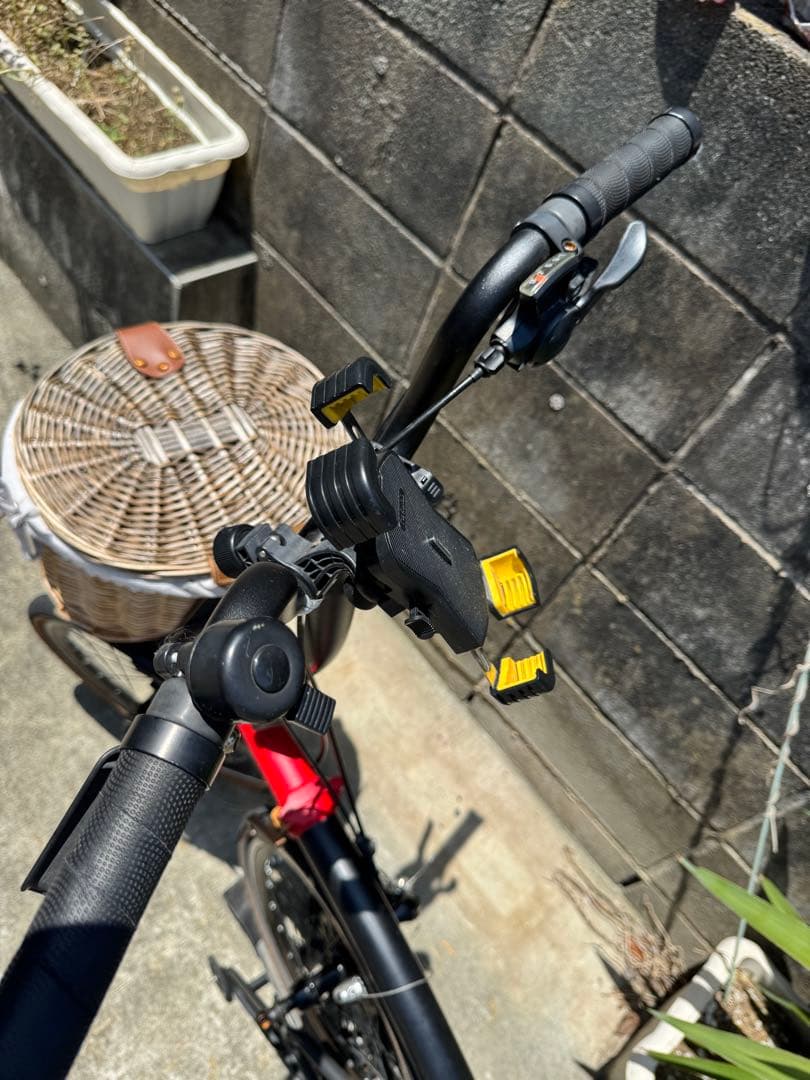 折りたたみ自転車　オシャレ　可愛い　ブラック　赤