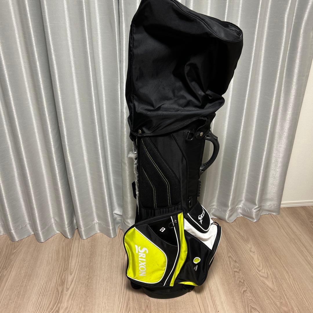 Srixon キャディバッグ 黒/黄 防水カバー付き