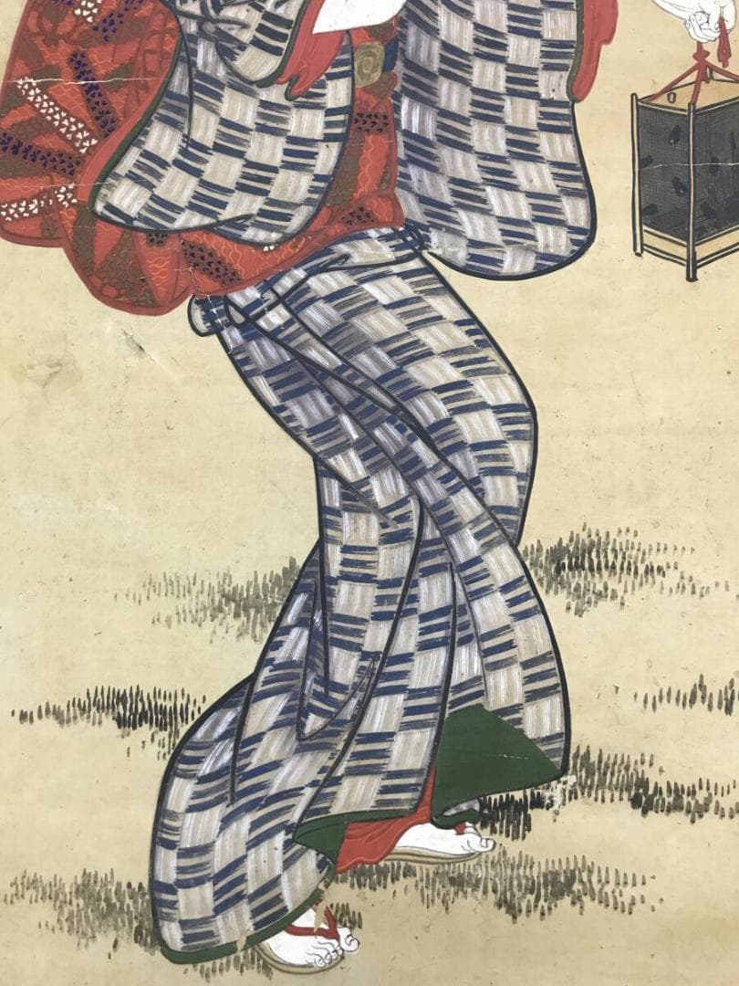 作者不詳/美人画/浮世絵/風俗画/掛軸☆宝船☆AH-672