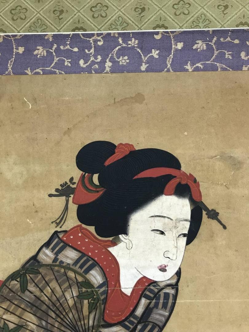 作者不詳/美人画/浮世絵/風俗画/掛軸☆宝船☆AH-672