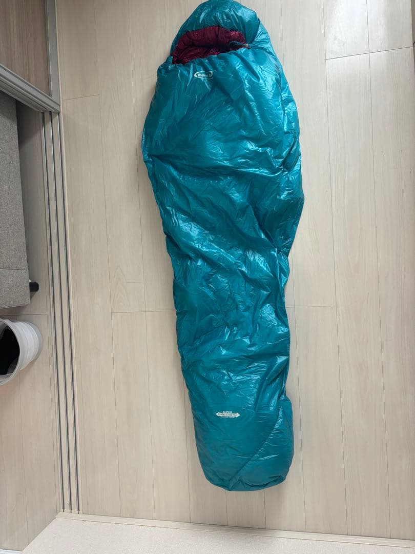 mont-bell ダウンシュラフ 3 ターコイズ/ワイン 収納袋付き