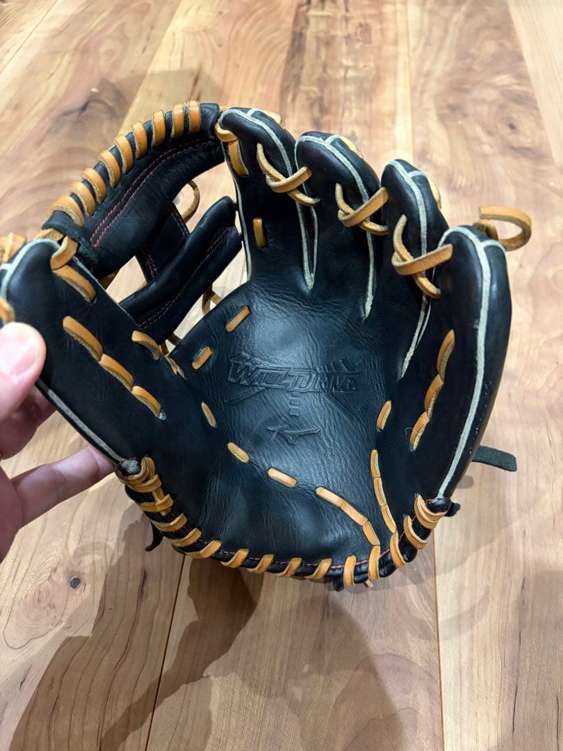 ミズノMIZUNO 少年軟式用 グローブ ブラック サイズS ウィルドライブ