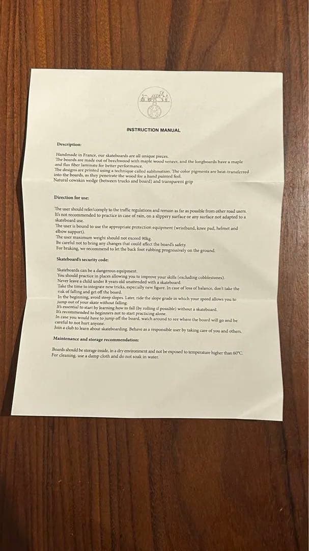 HERMÈS スケートボード ロング ネイビー／ナチュラル 新品未使用