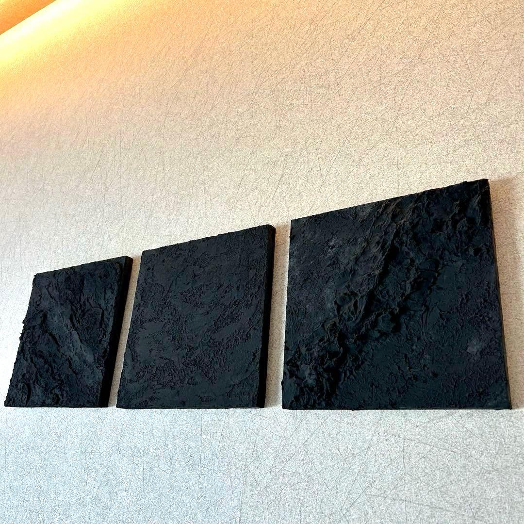 漆喰　アートパネル　3枚組　ファブリックボード　和モダン　インテリアパネル