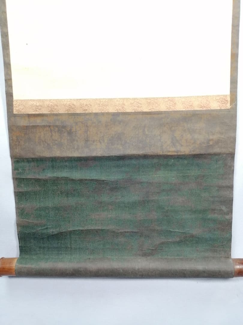 【茶道具】大徳寺273世　大心義統和尚筆　寿老人画賛「維福禄寿...」軸B954