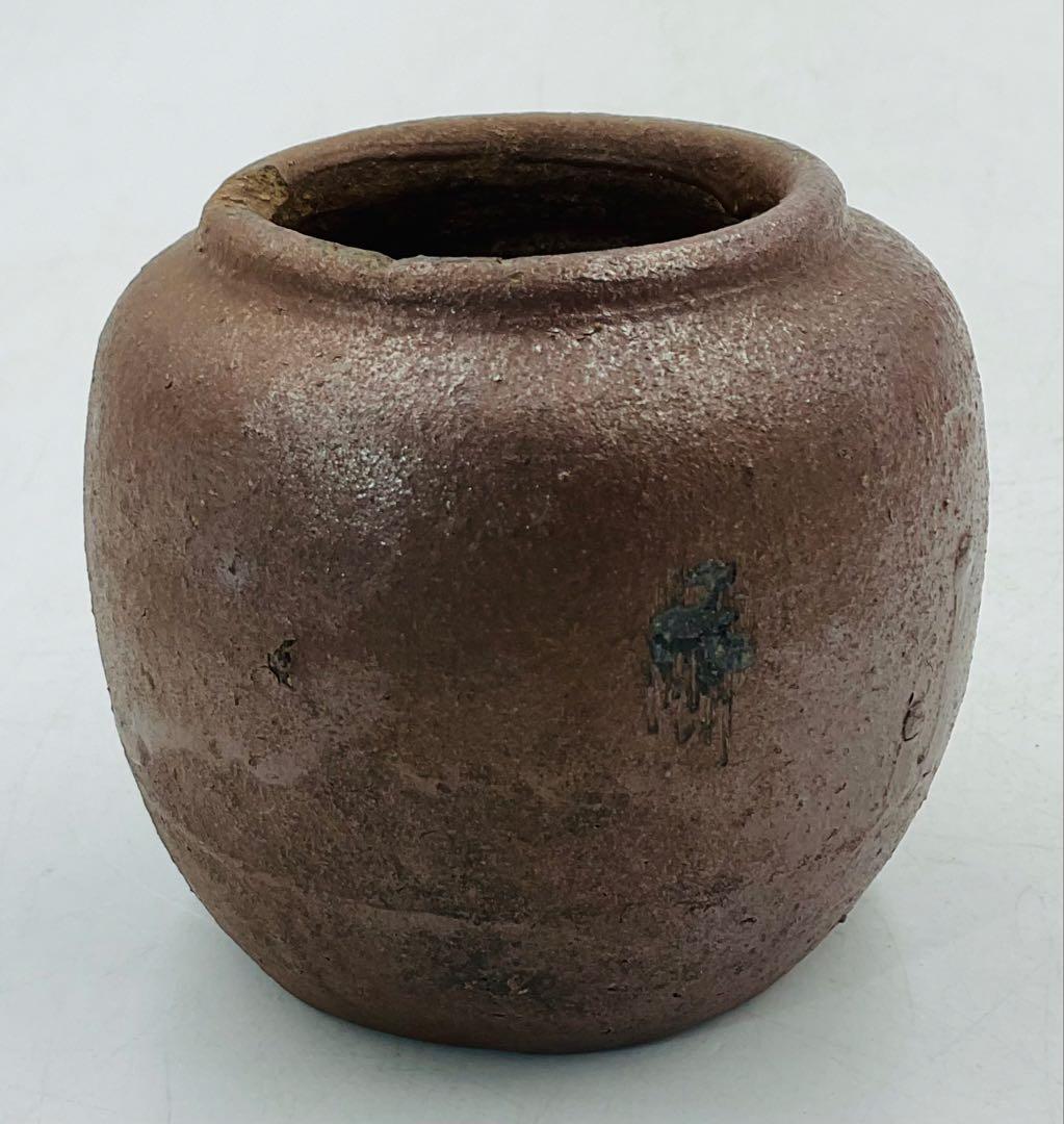 【11】★江戸時代中期　古備前焼お歯黒壺　保存箱★