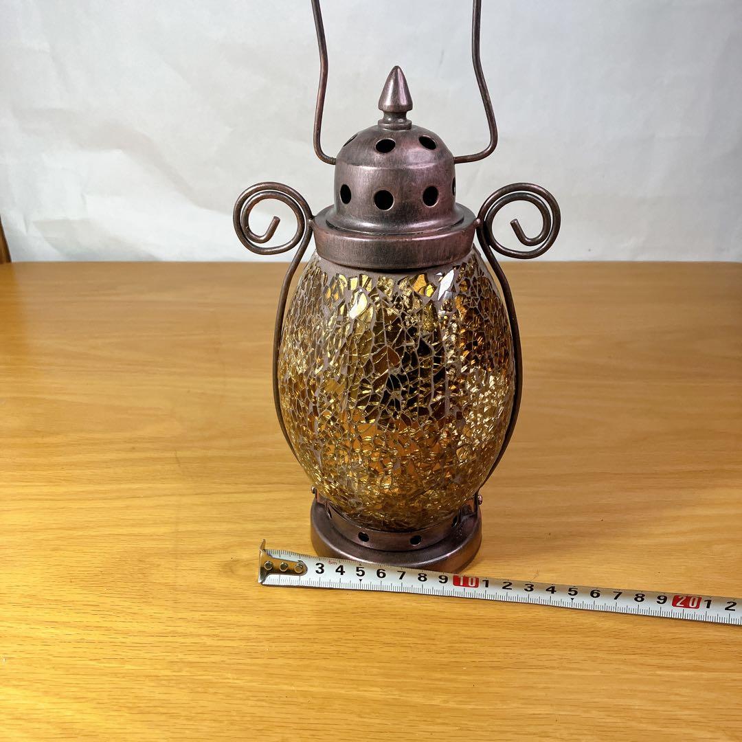 モザイクガラス ランタン キャンドルホルダー アンティーク調