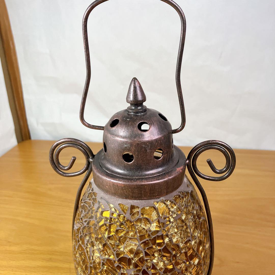 モザイクガラス ランタン キャンドルホルダー アンティーク調