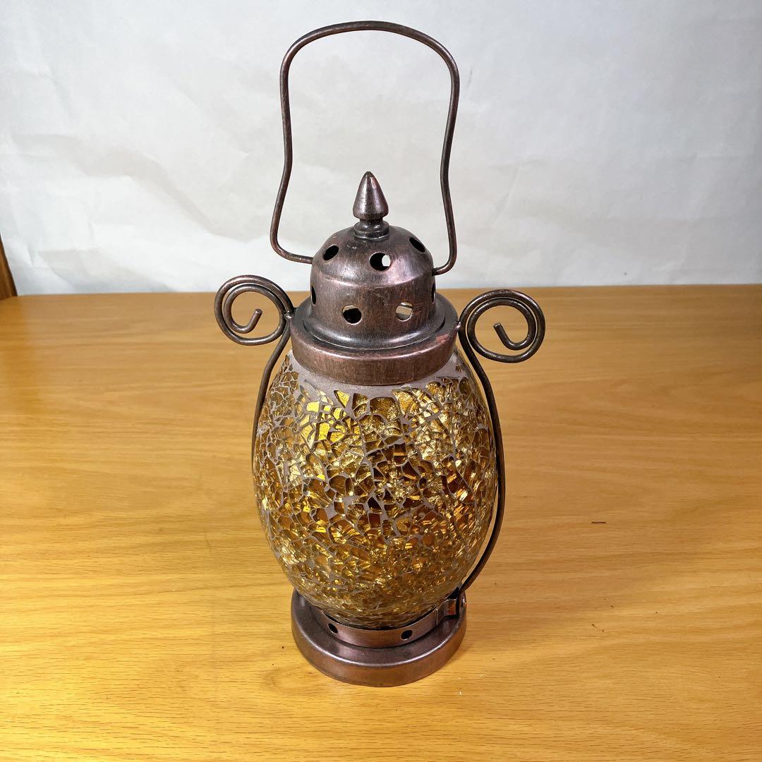 モザイクガラス ランタン キャンドルホルダー アンティーク調