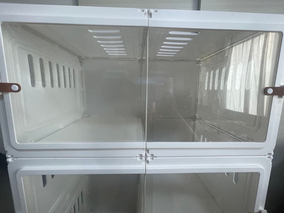 多段式キャットケージ 透明スライド扉