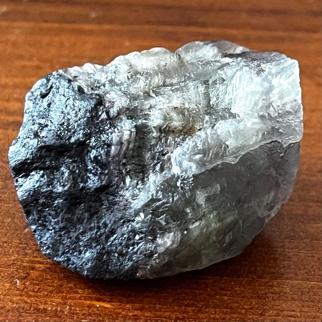 バイカラー 縞模様 フローライト 90.9ct 原石 グリーン グレー 一点物