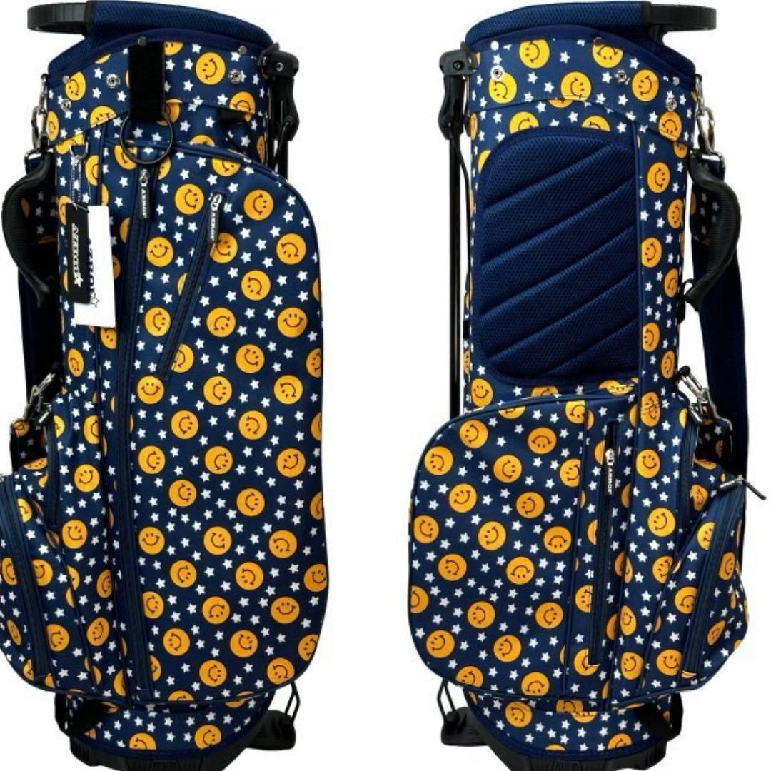 新品 AZROF スマイル柄　スタンドバッグ