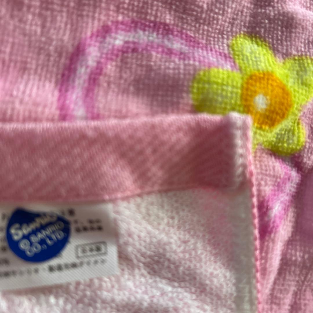 激レア　未使用　フラワーキティ バスタオル ピンク　サンリオらレトロ