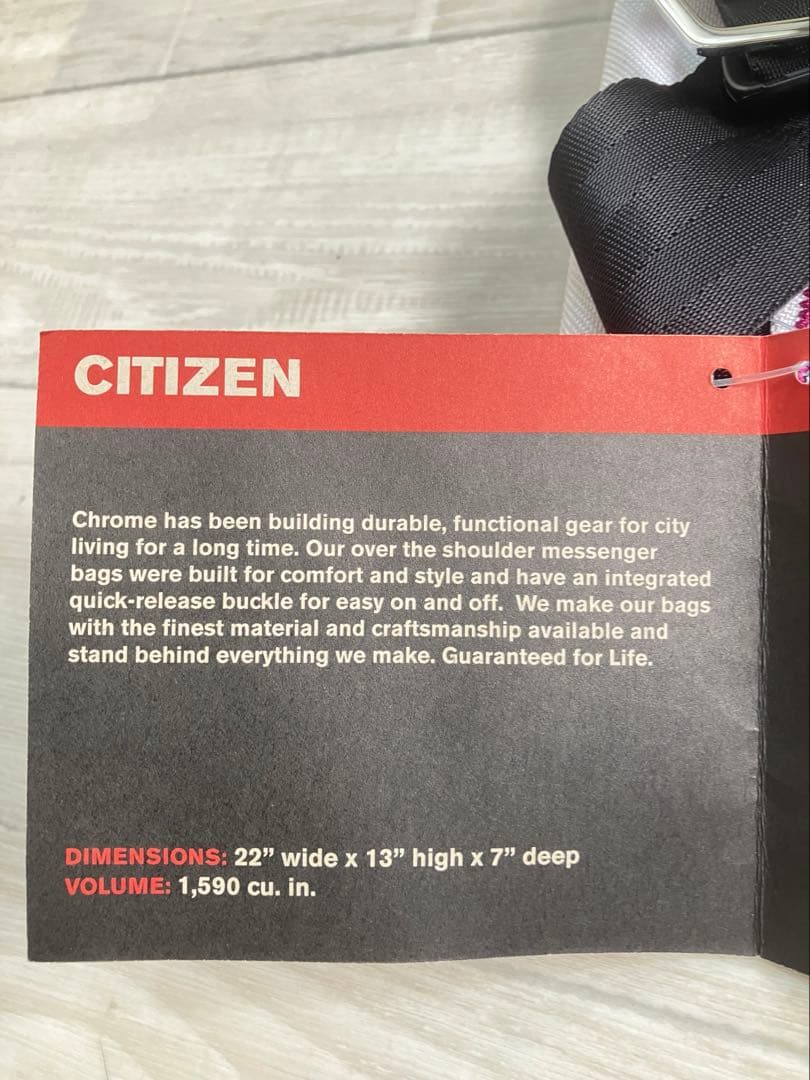 CHROME CITIZEN ピスト　防水生地　メッセンジャーバック　M1