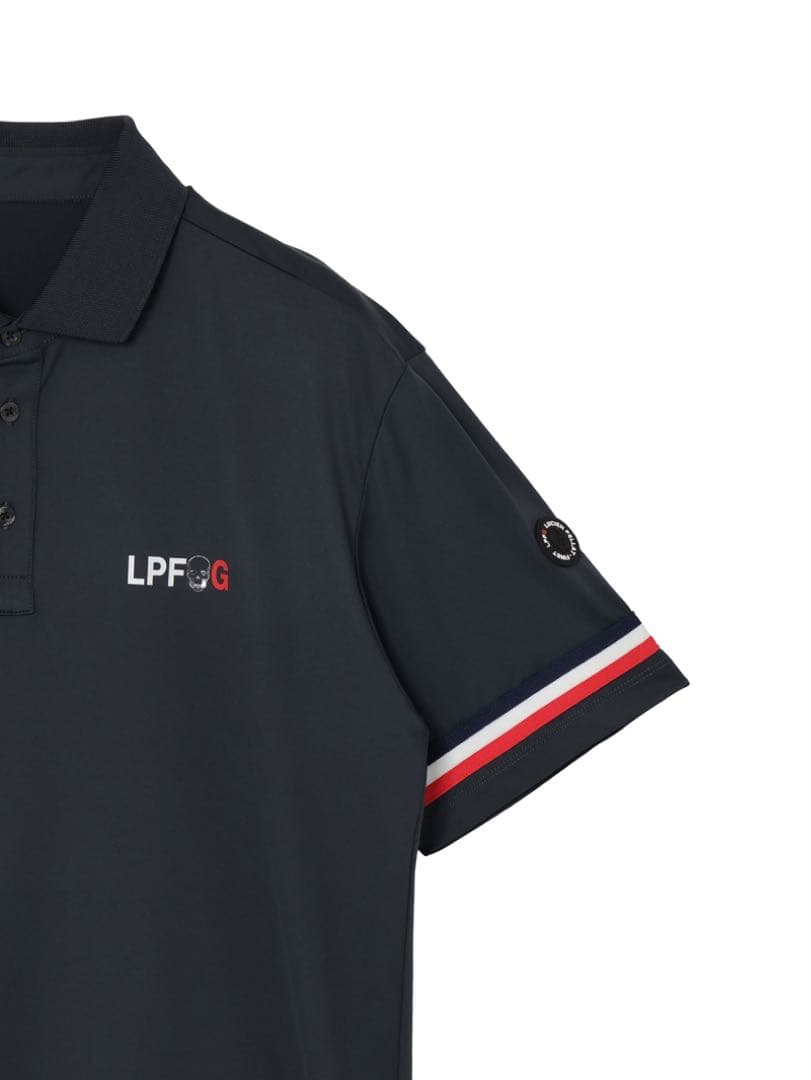 LPFG メンズ スカル＆トリコロールバンド 半袖ポロシャツ　美品