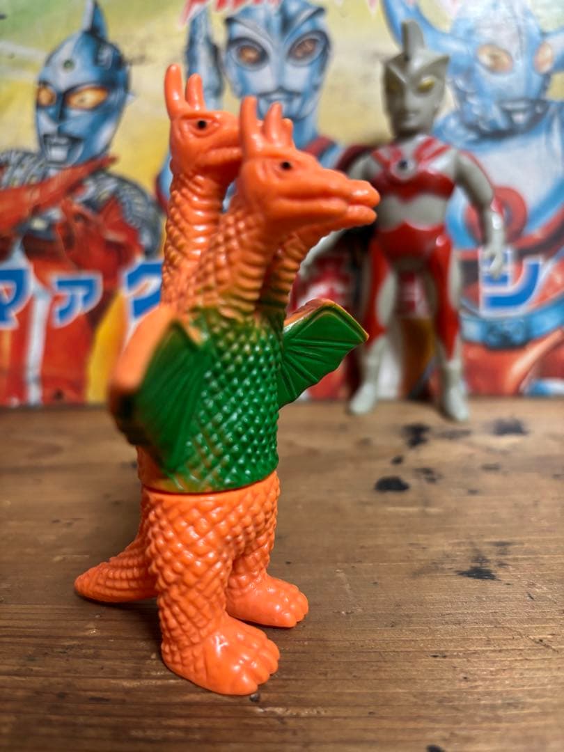 当時物 ブルマァク ミニキングギドラ ソフビ