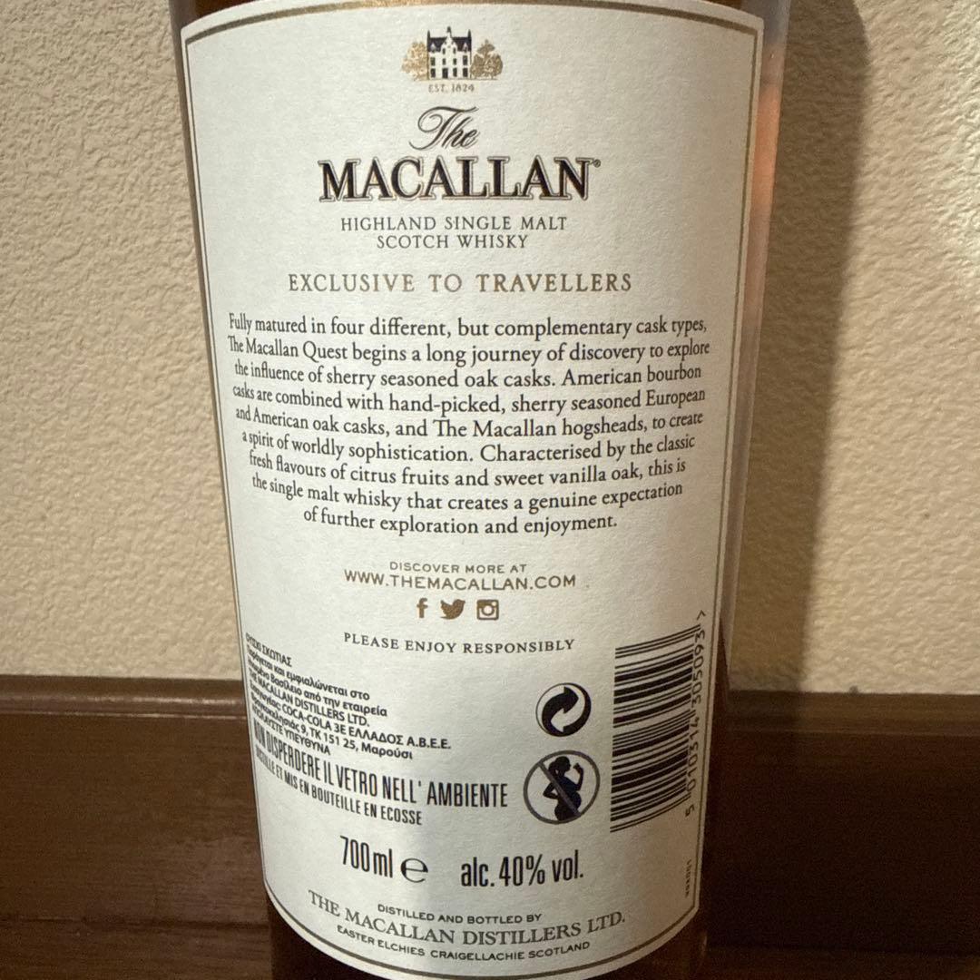 The Macallan Quest シングルモルトウイスキー700ml 箱付