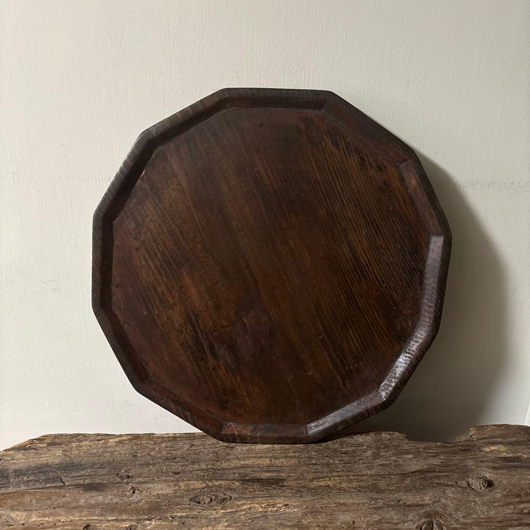 李朝十二角膳天板その66 盆.古道具.骨董品.韓国骨董. Antique.酒器盆