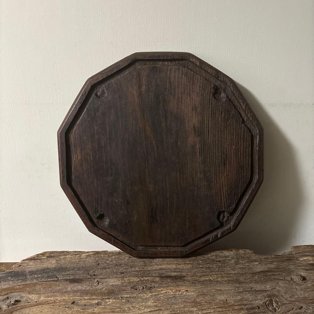 李朝十二角膳天板その66 盆.古道具.骨董品.韓国骨董. Antique.酒器盆