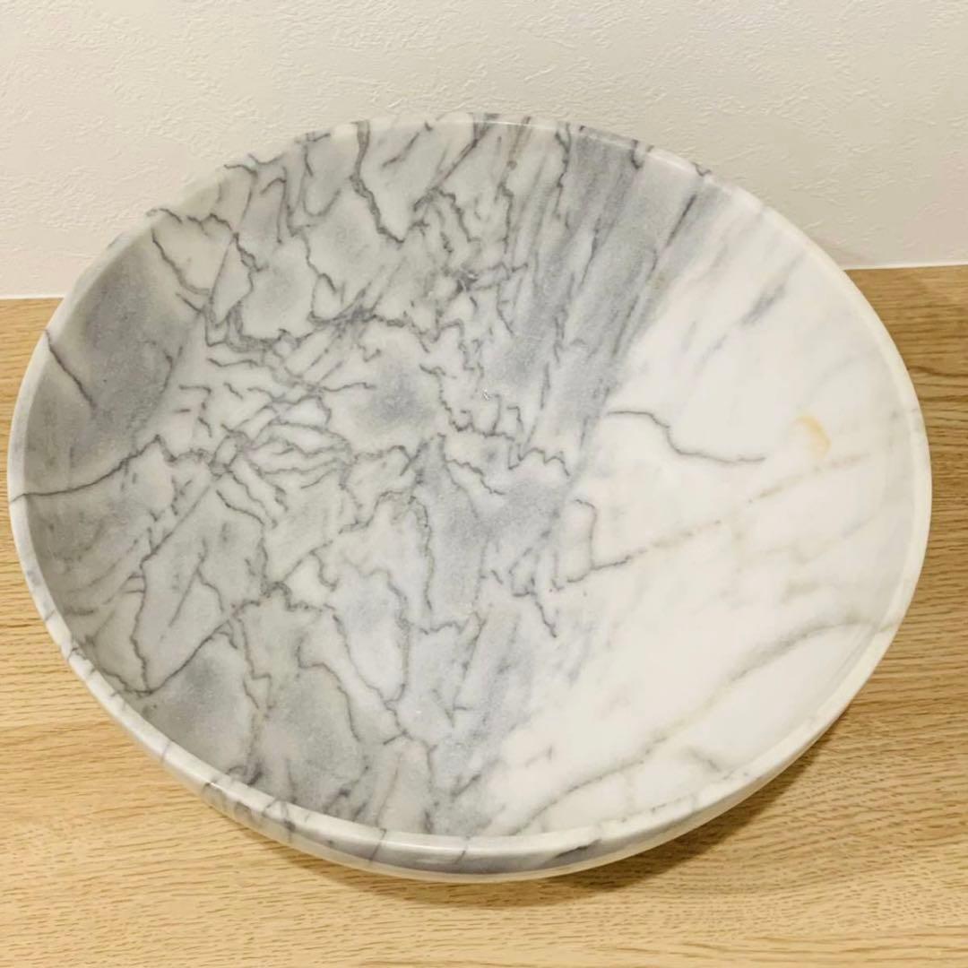 大型 ストーン フルーツボウル センターピースボウル 大理石 35cm モダン