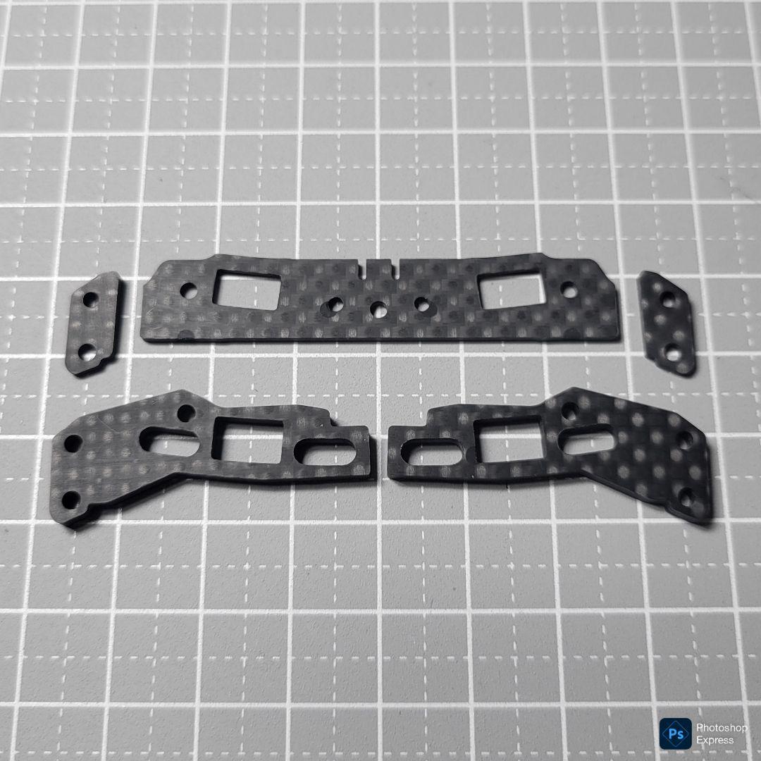 【CNC加工】 左右独立スラダン 片側4mm 円形可動 タミヤ純正カーボン使用