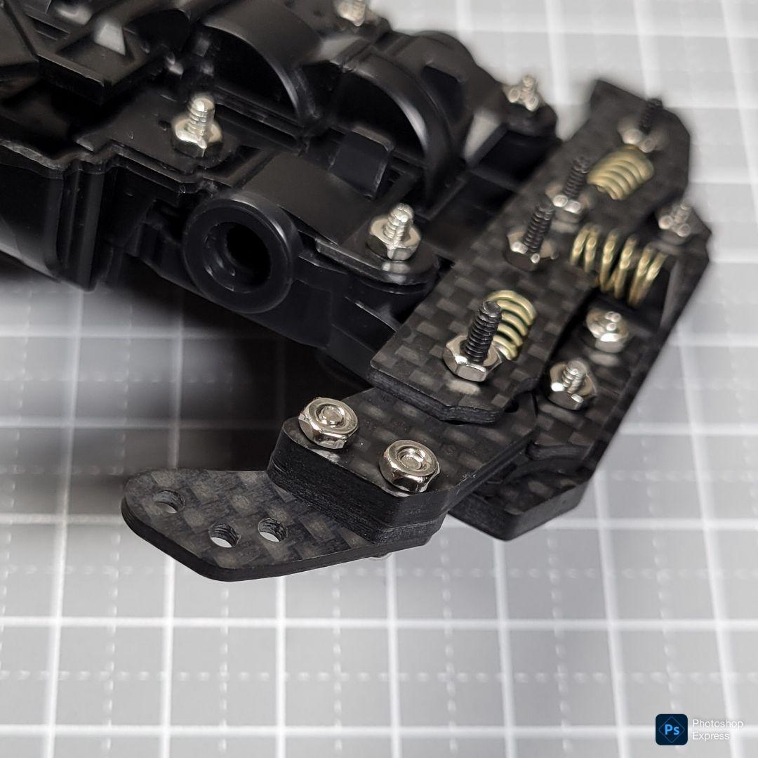 【CNC加工】 左右独立スラダン 片側4mm 円形可動 タミヤ純正カーボン使用