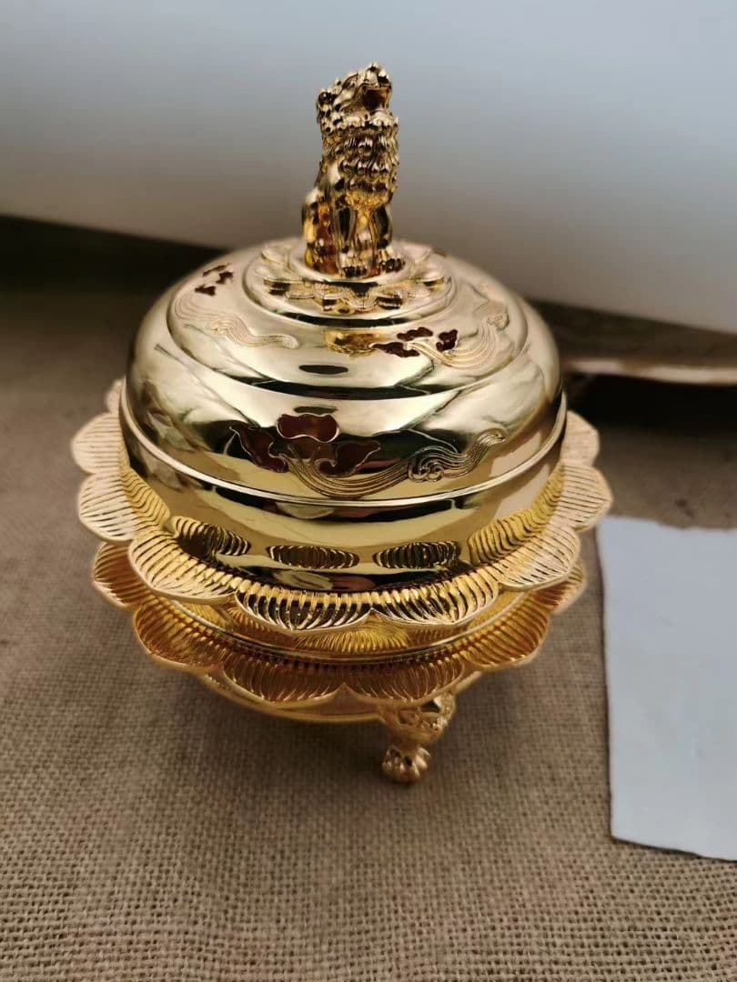 【修縁堂】チベット密教 火舎 メッキ 置物