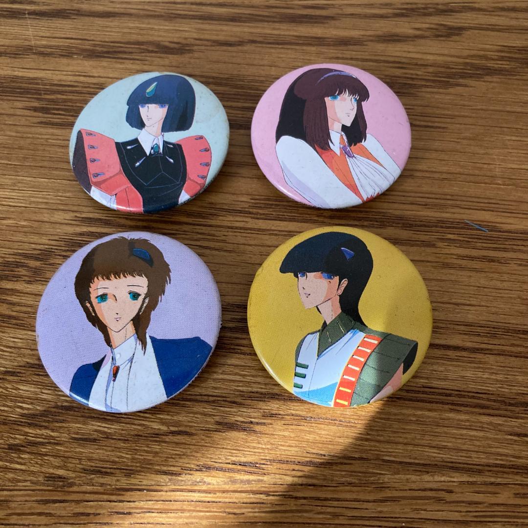 【レア】 当時物 ファイブスター物語 FSS 昭和 アニメ 缶バッジ 4個セット