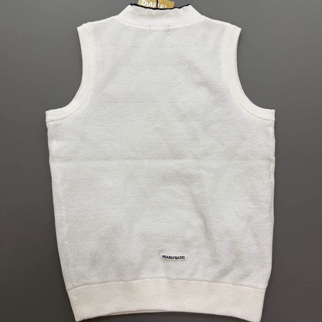 新品未使用✨パーリーゲイツ ツインニット 裏地付きベスト 白 M