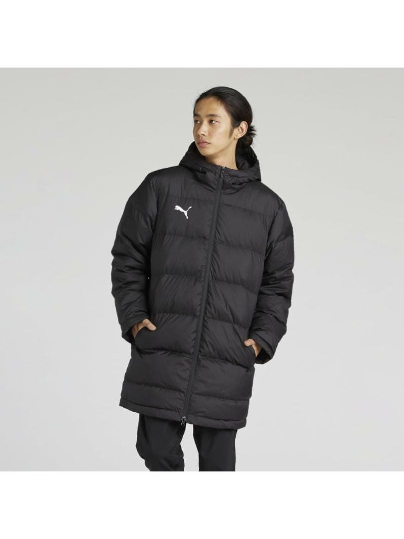 プーマ ダウンハーフコート 黒 Lサイズ