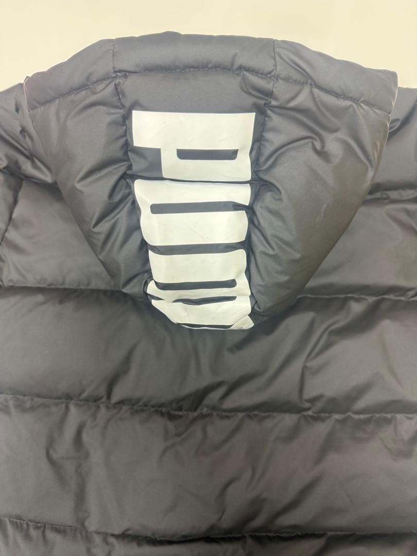 プーマ ダウンハーフコート 黒 Lサイズ