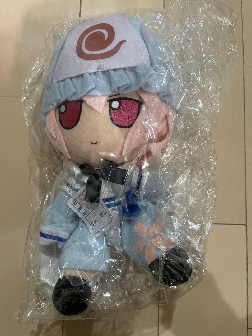 東方ぬいぐるみ【西行寺幽々子（ver.1.5）】ふもふもゆゆこ。特典缶バッジ付き