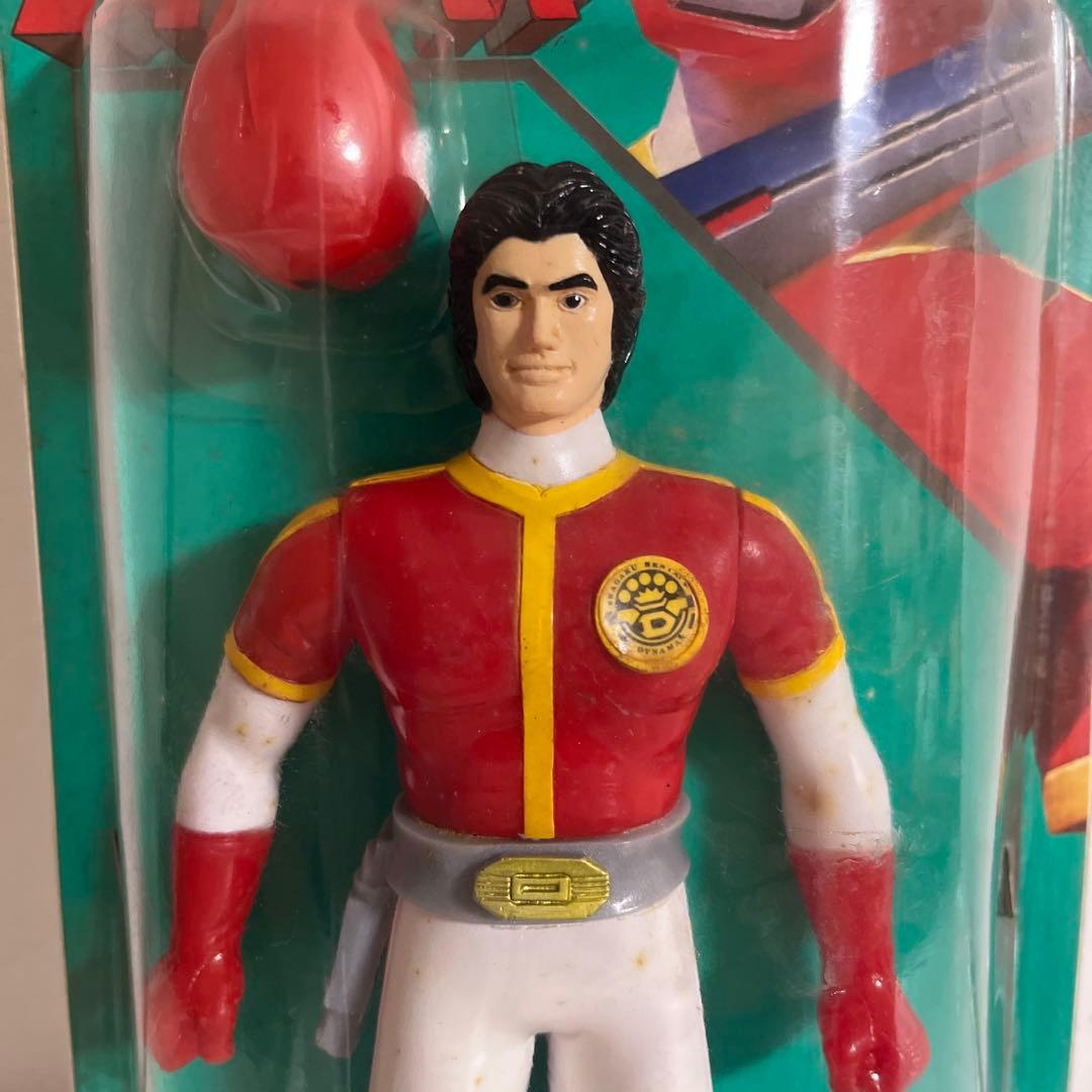 ⚠️貴重・激レア　科学戦隊ダイナマン　ダイナレッド　面取れ　ソフビ　当時物　ポピー