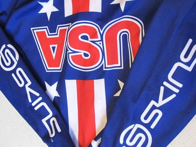 新品 SKINS USA国旗デザイン半袖ジャージ SITIP イタリア製 XL