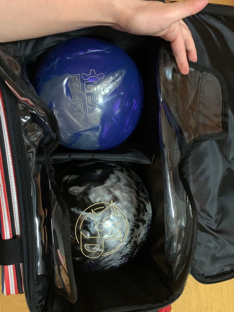 RADICAL ボウリング用バッグ キャリー付き　ボール2個セット