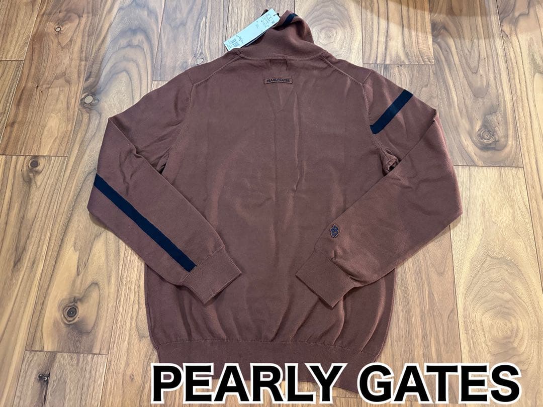 パーリーゲイツ　カシミヤタッチ　タートルネックニット　新品　サイズ５　ブラウン