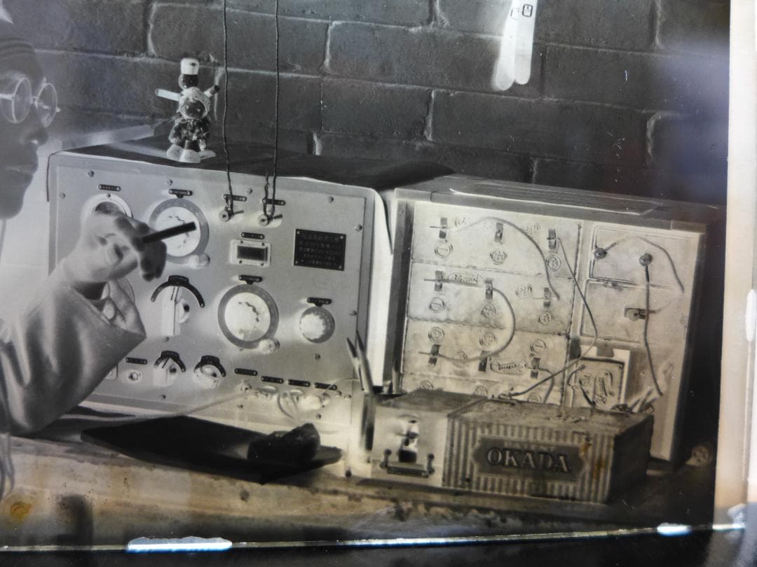 珍品　時代物　戦前　上海事変頃？陸軍　新野部隊通信隊員？　ガラス乾板3点　ネガ