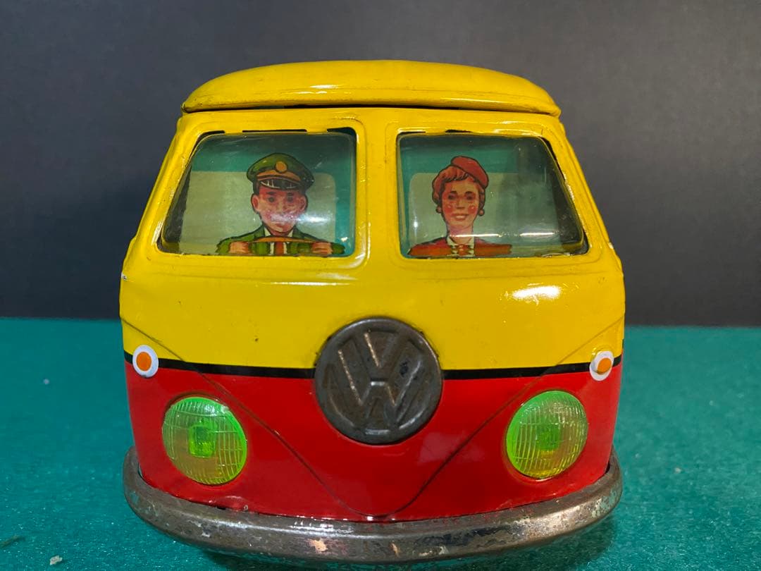 【超希少】　フォルクスワーゲン　幼稚園バス　ブリキ 骨董品 20cm