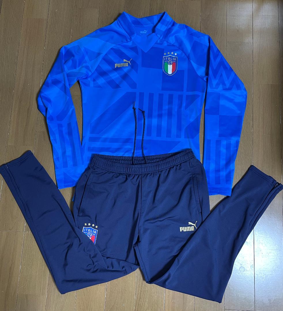 イタリア代表 2022 プレマッチセットアップ ブルー 海外Ｍサイズ 正規品