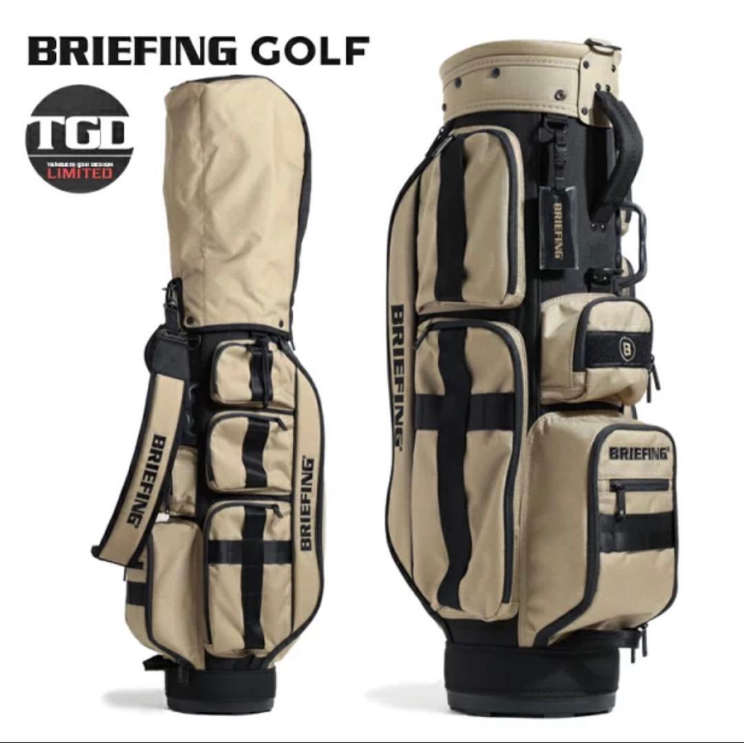 BRIEFING GOLF キャディバッグ　竹内ゴルフ　ベージュ