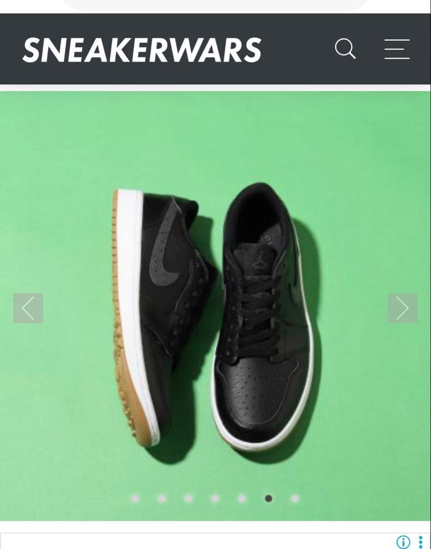 Nike エアジョーダン 1 ロー ゴルフ ブラック 26センチ