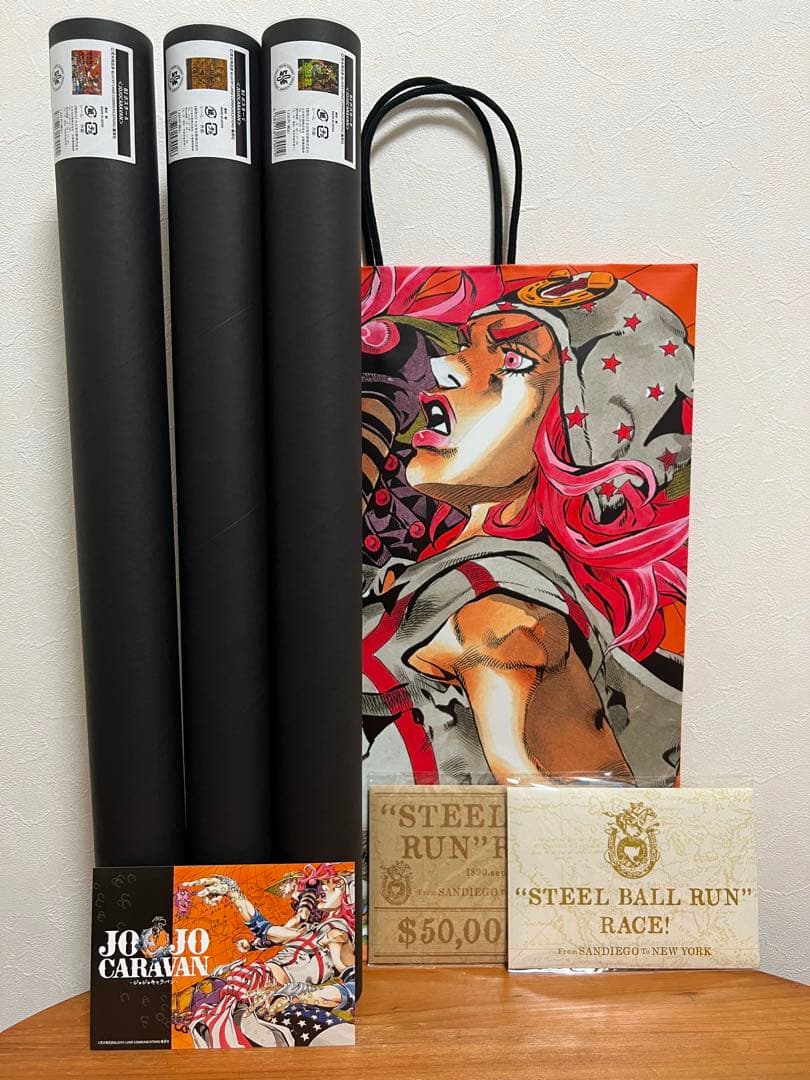 ジョジョキャラバン限定グッズセット②（ポスター 、ポストカード、ショッパー）