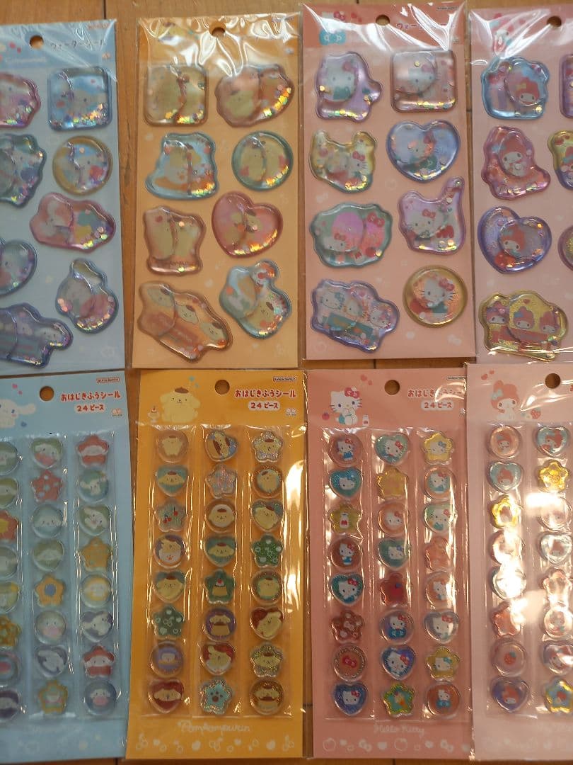 正規品　サンリオ　ウォーターシール　おはじきふうシール　12枚セット
