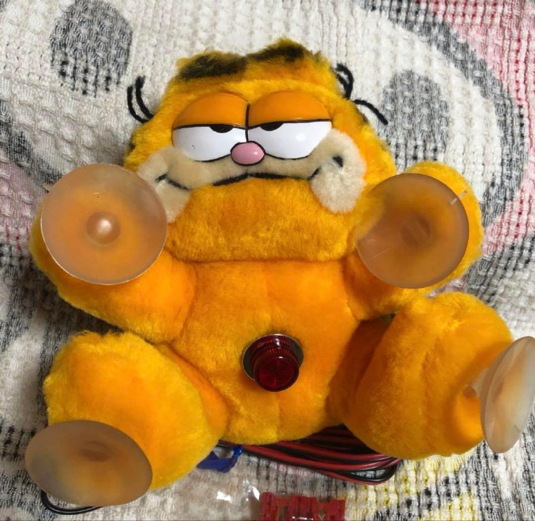 昭和レトロ　DAKIN ガーフィールド ぬいぐるみ　車　ストップランプ　未使用